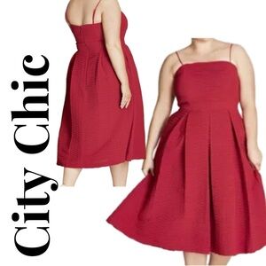 CITY CHIC RETRO Vintage Textured Spaghetti Strap Elegant Plus Size NWT Sz 20